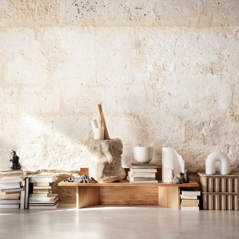 Banc OBLIQUE Chêne FERM LIVING