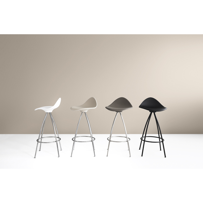 Tabouret haut ONDA Taupe/ chrome STUA