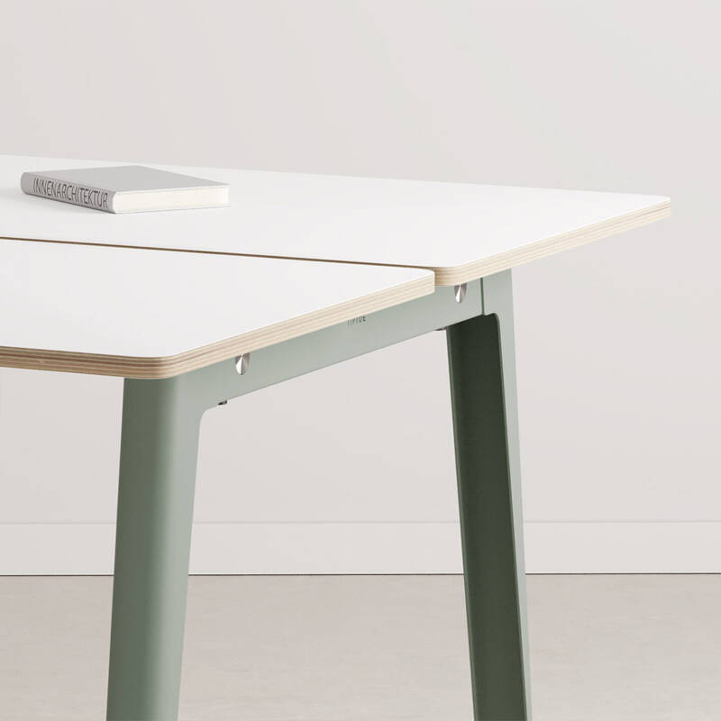 Bench Bench NEW MODERN 2 places Stratifié Blanc Gris Eucalyptus TIPTOE