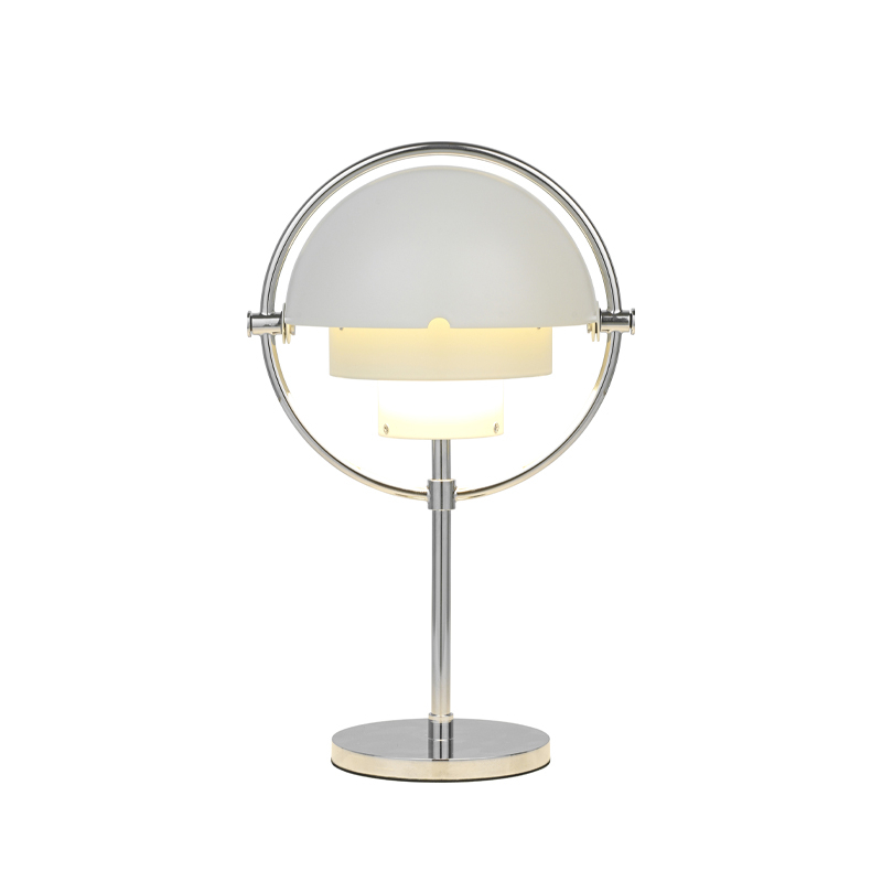 Lampe à poser MULTI-LITE Portable Chrome/ blanc GUBI
