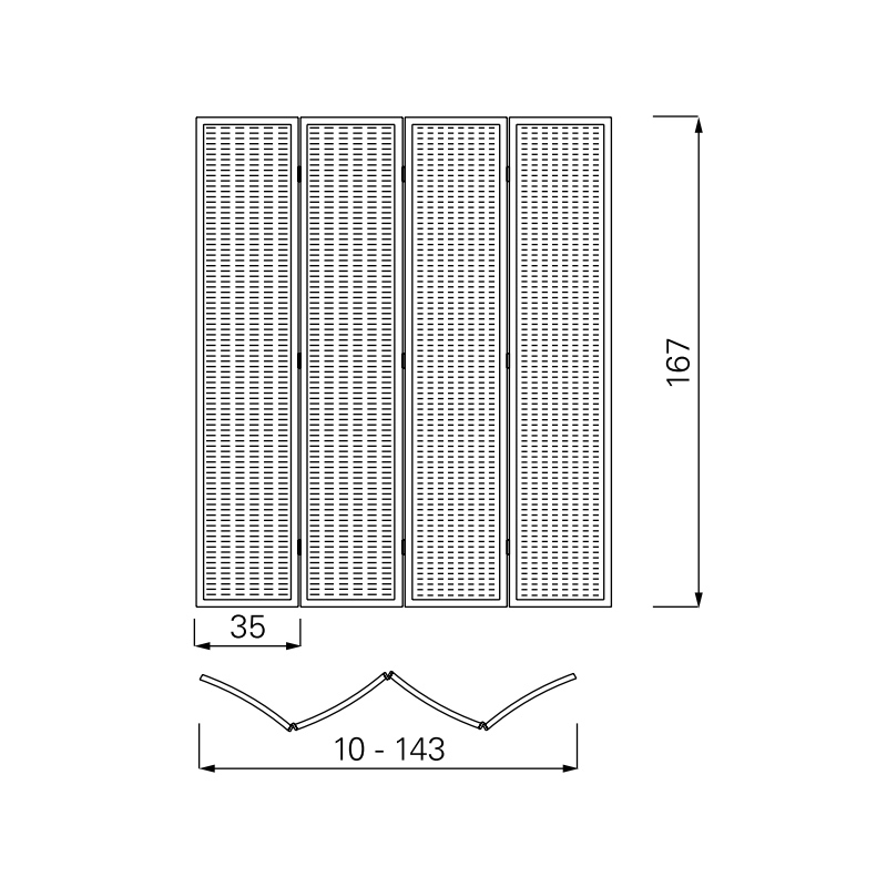 Objet décoratif Paravent FOLDING SCREEN 1930 Blanc CLASSICON