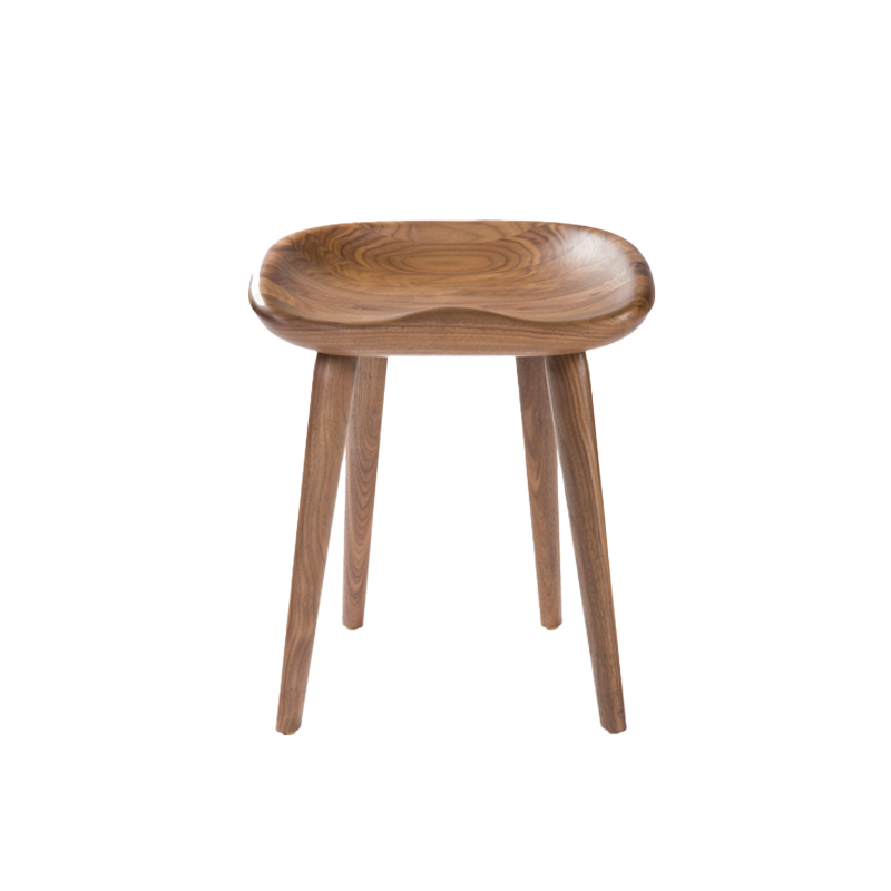 Tabouret TRACTOR STOOL H 43 Noyer BASSAMFELLOWS