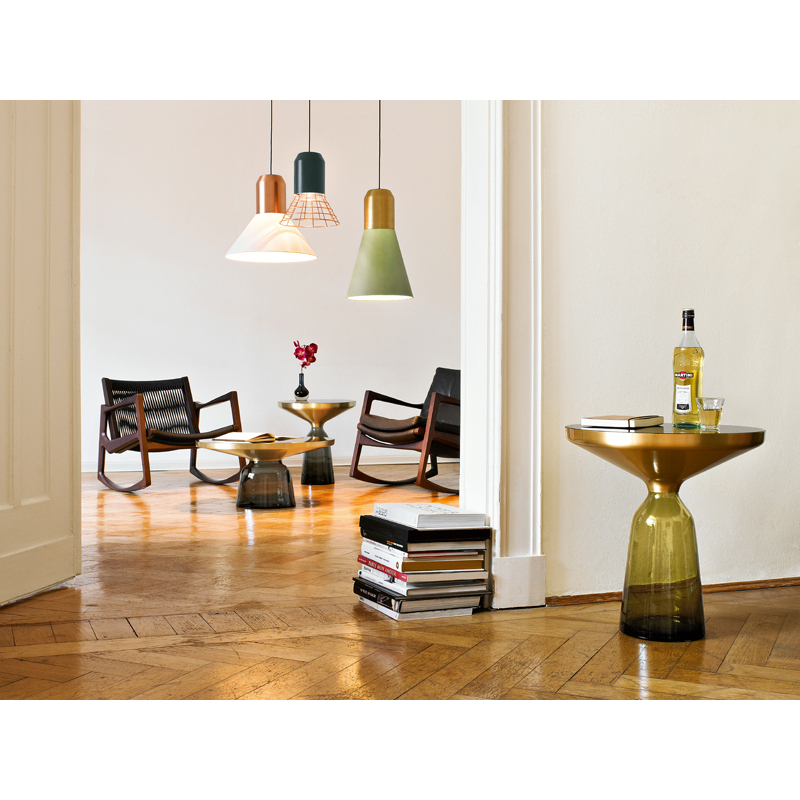 Table d'appoint guéridon BELL SIDE TABLE Vert olive CLASSICON