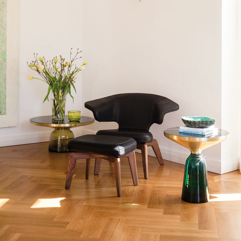 Table d'appoint guéridon BELL SIDE TABLE Gris quartz CLASSICON