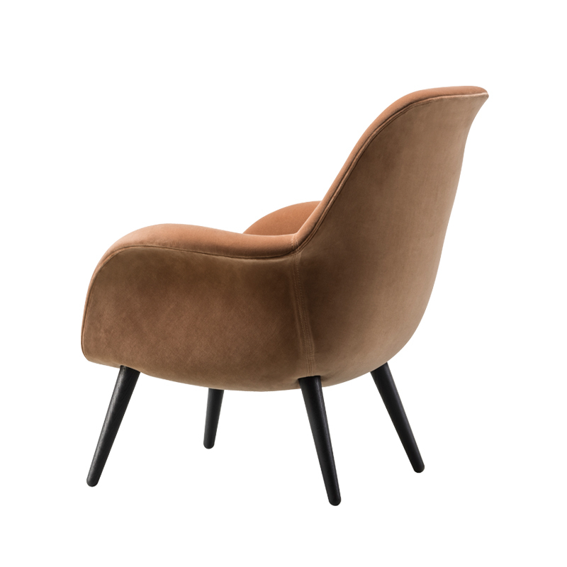 Fauteuil SWOON LOUNGE PETIT Brun 343 FREDERICIA