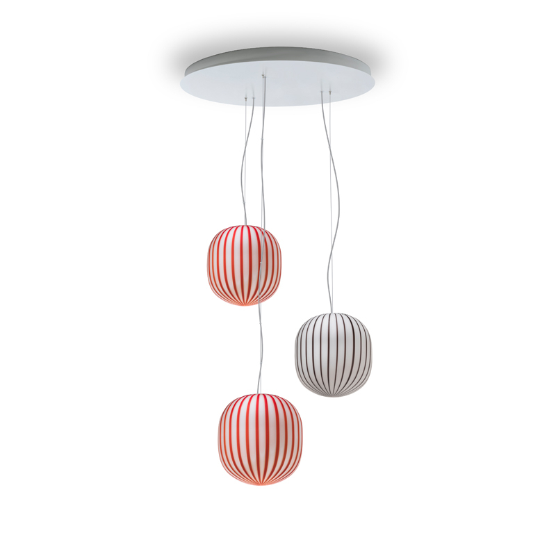 Suspension FILIGRANA CLUSTER C3a Noir, rouge ESTABLISHED & SONS