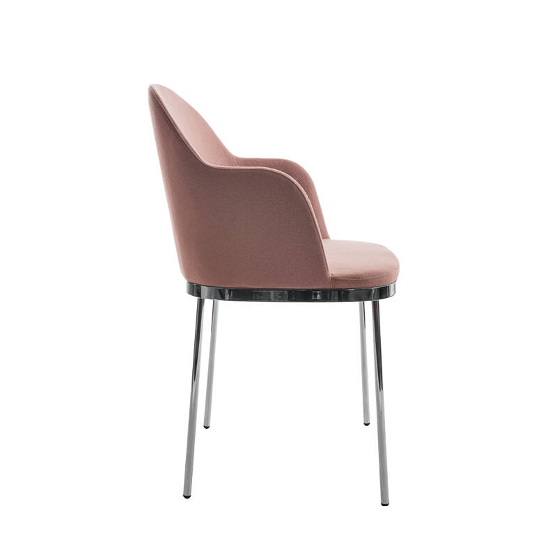 Chaise PRECIOUS avec accoudoirs Rose 512 MOROSO
