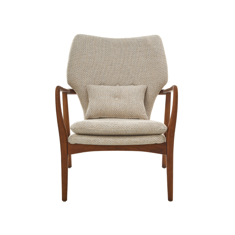 Fauteuil PEGGY Rough écru/ frêne POLS POTTEN