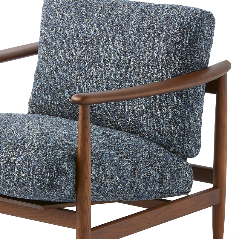 Fauteuil TODD Boho bleu foncé POLS POTTEN