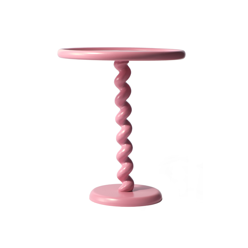 Table d'appoint guéridon TWISTER Rose clair POLS POTTEN