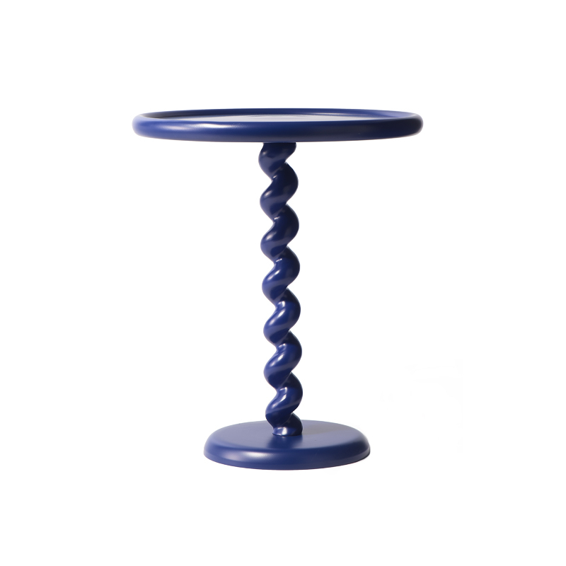 Table d'appoint guéridon TWISTER Bleu foncé POLS POTTEN