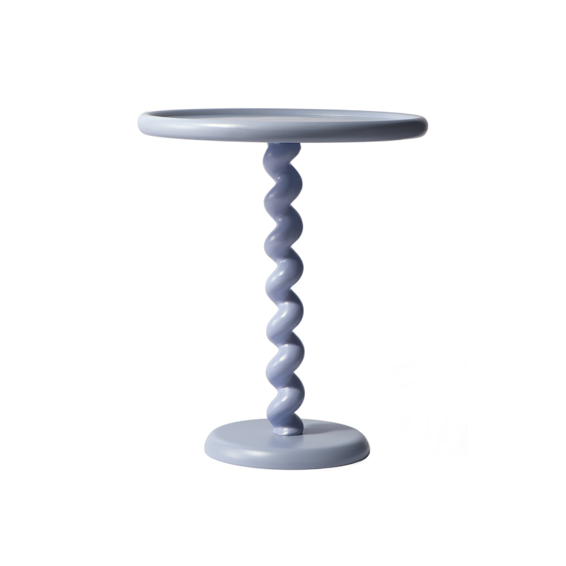 Table d'appoint guéridon TWISTER Bleu clair POLS POTTEN