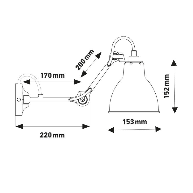 Applique GRAS N°204 Noir DCW EDITIONS