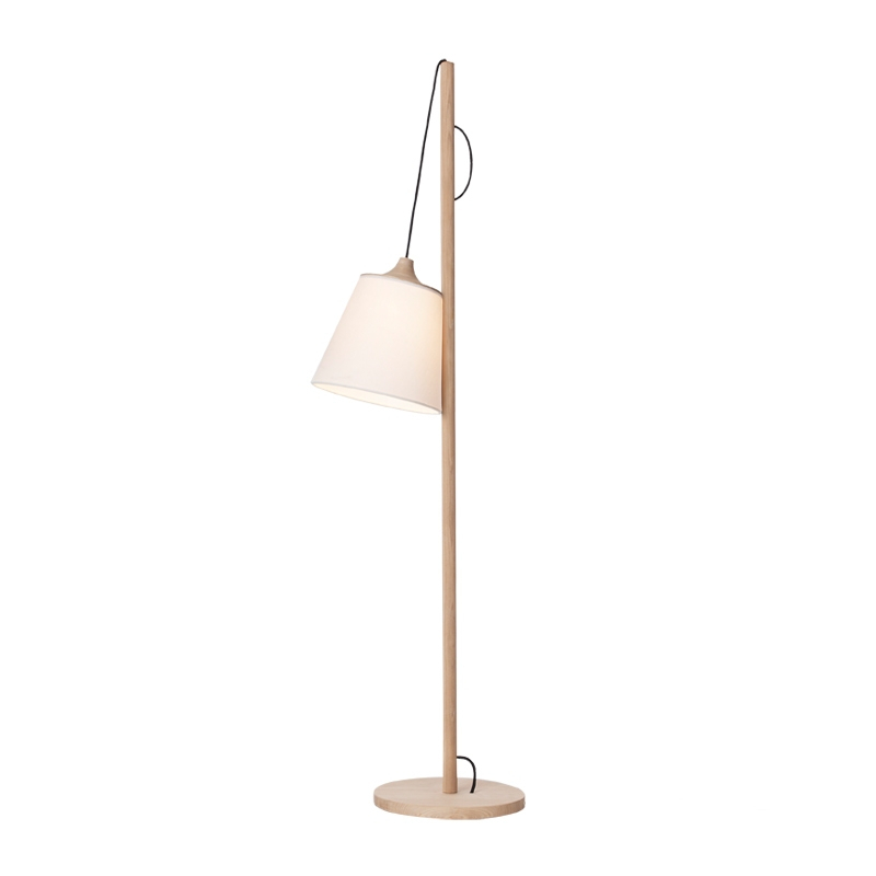 Lampadaire PULL LAMP Chêne/ blanc MUUTO