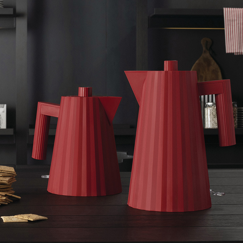 Café & Thé Bouilloire électrique PLISSÉ 1 L Rouge ALESSI