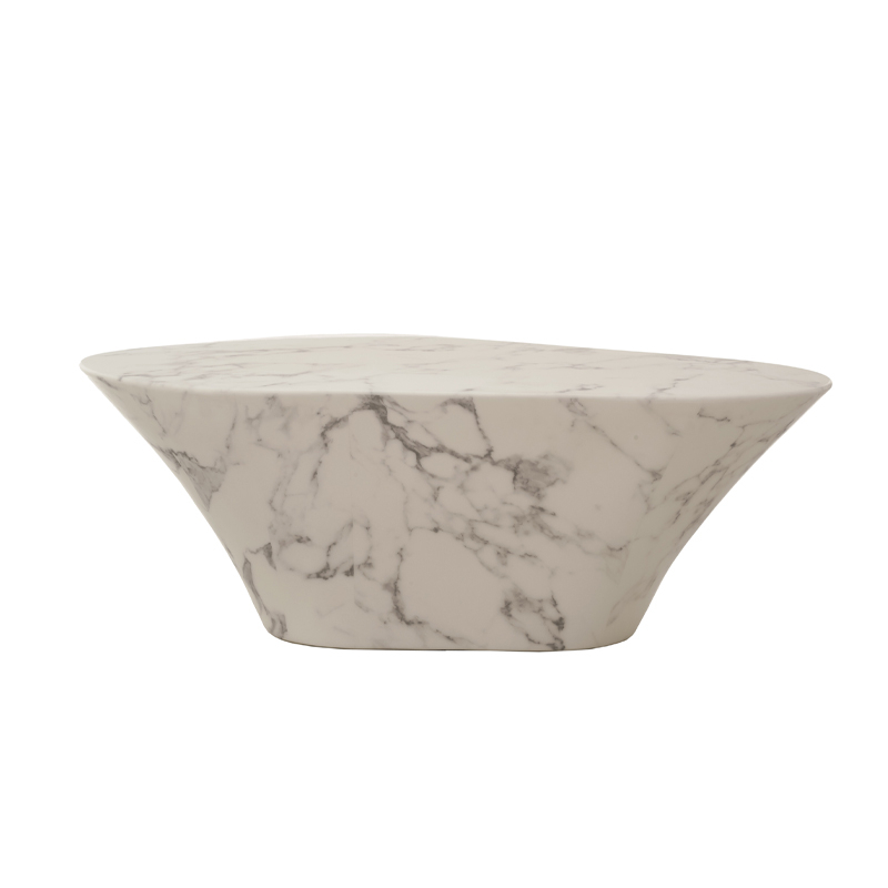 Table basse OVAL MARBLE LOOK Blanc POLS POTTEN