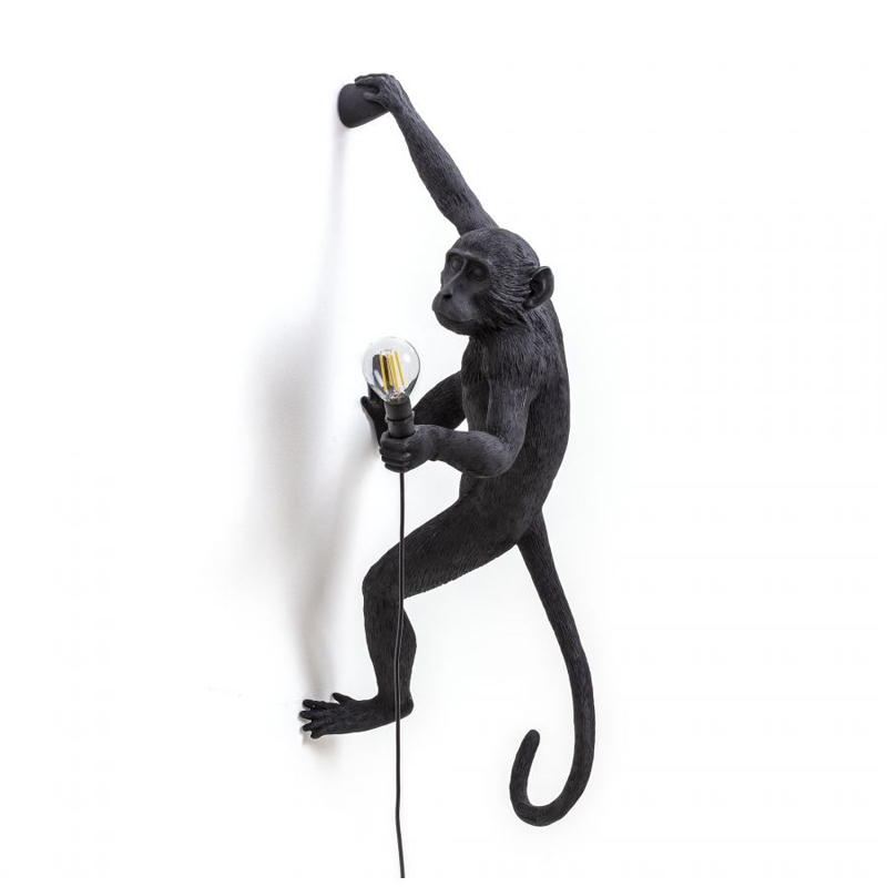 Applique MONKEY OUTDOOR Hanging Right Hand Noir SELETTI