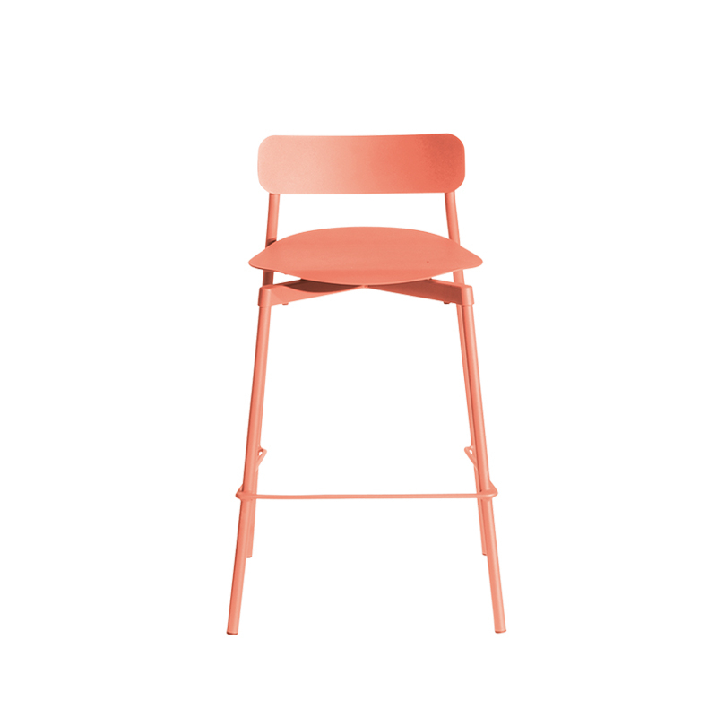 Tabouret haut FROMME H65 Corail PETITE FRITURE