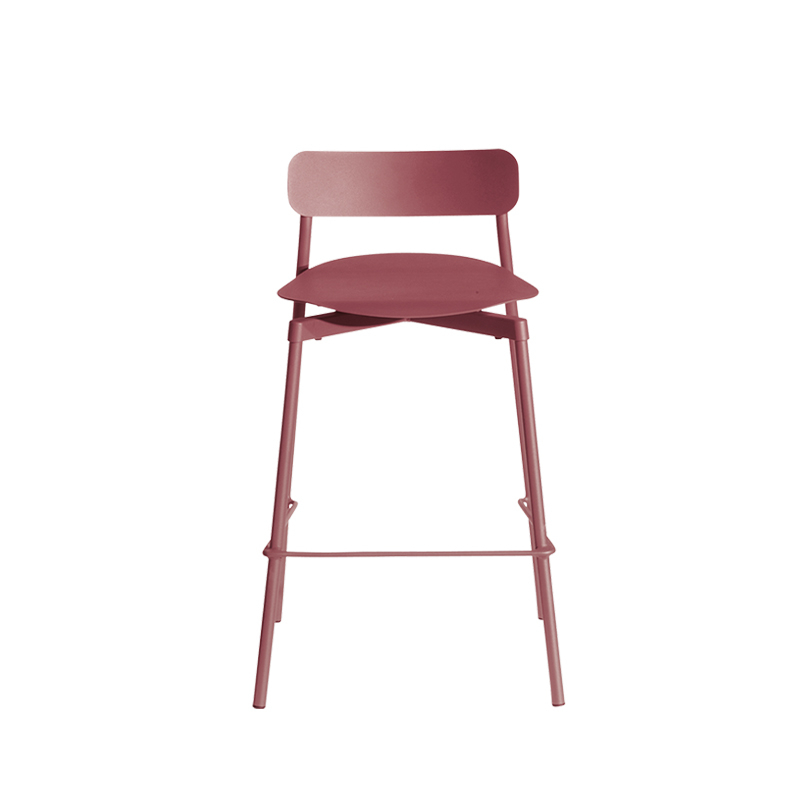 Tabouret haut FROMME H65 Rouge brun PETITE FRITURE