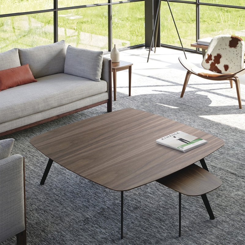 Table basse SOLAPA 120x120 Noyer STUA