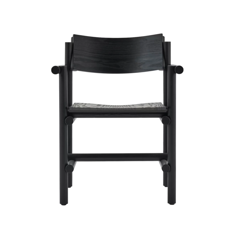 Chaise MUECKE avec accoudoirs Noir ébène KNOLL