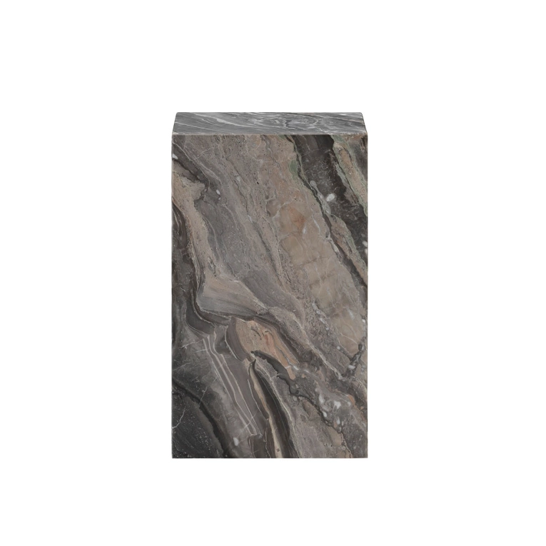 Table d'appoint guéridon PLINTH TALL Marbre Grey Galaxy AUDO COPENHAGEN