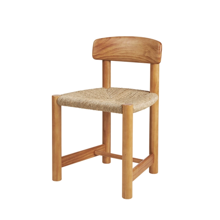 Chaise DAUMILLER Pin doré assise tressée GUBI