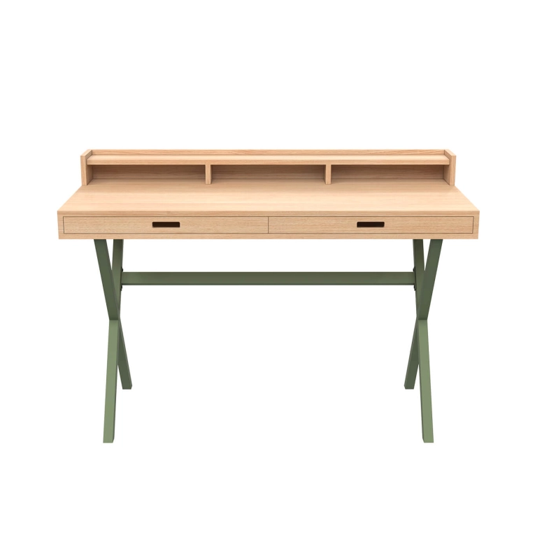 Bureau HYPPOLITE Chêne  Naturel / Vert sauge HARTO