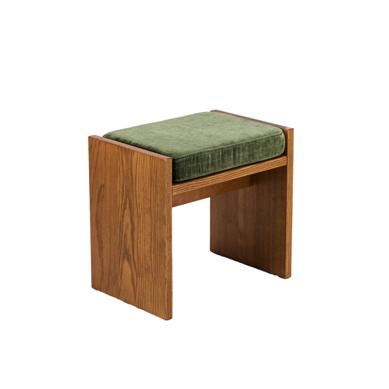 Tabouret CHIESA Velours Vert Olive THE SOCIALITE FAMILY