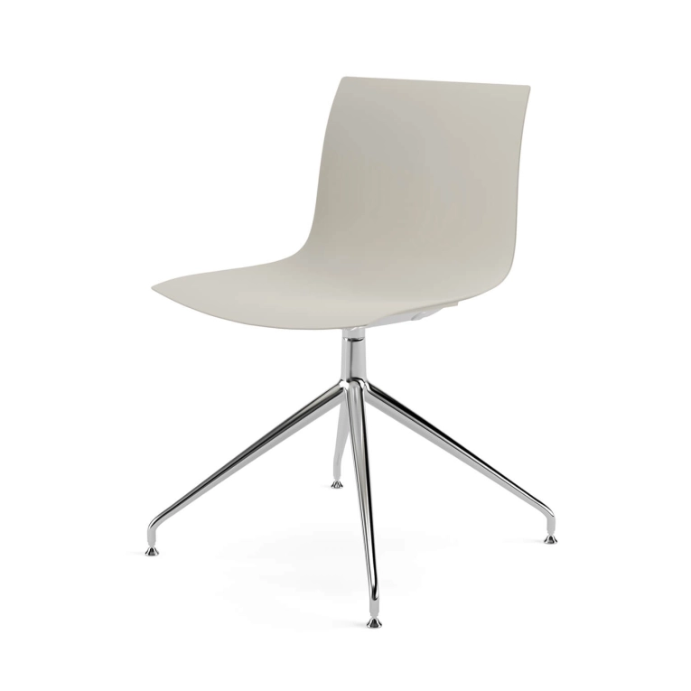 Dining Chair CATIFA RE 46 Beige, Chrome Base ARPER