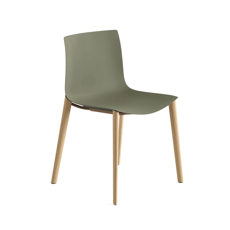 Chaise CATIFA RE 46 Pieds bois Vert de lande ARPER