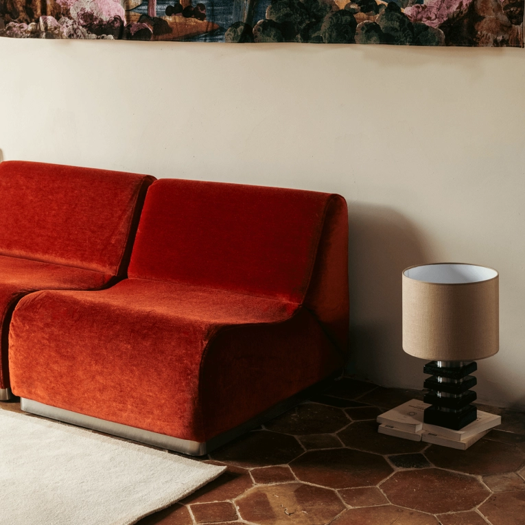 Canapé ROTONDO Velours Vermillon THE SOCIALITE FAMILY