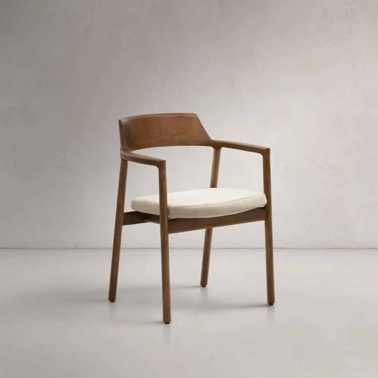 ALOCS Chêne teinté foncé / Tissu Jandi beige KAVE HOME