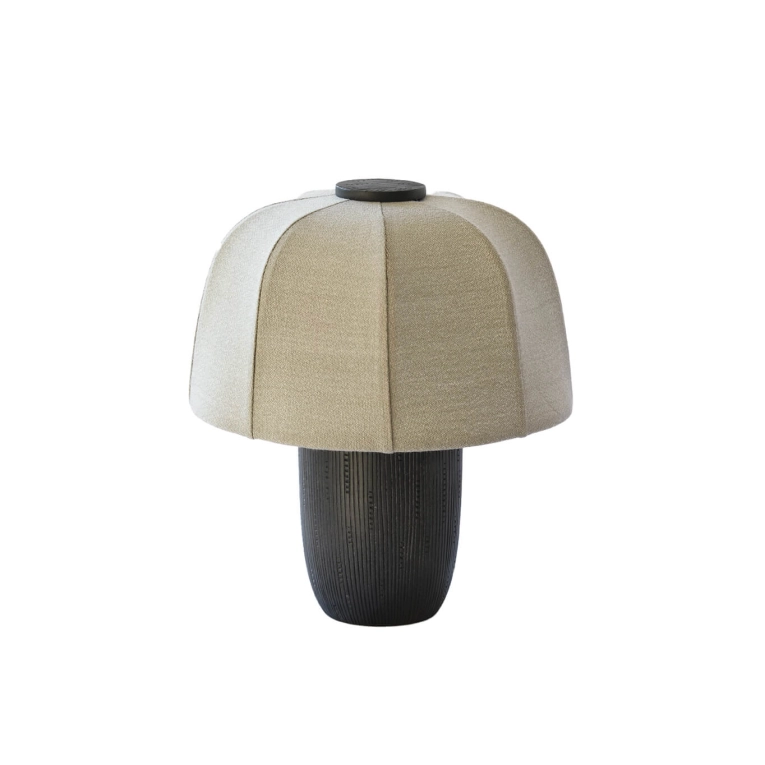 Lampe à poser MEDUZA small tissu San 230 Érable noir ZANAT