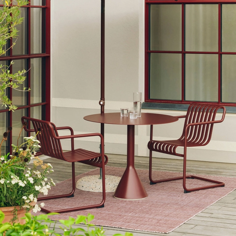 Outdoor Lounge Chair PALISSADE CANTILEVER Dining Red HAY