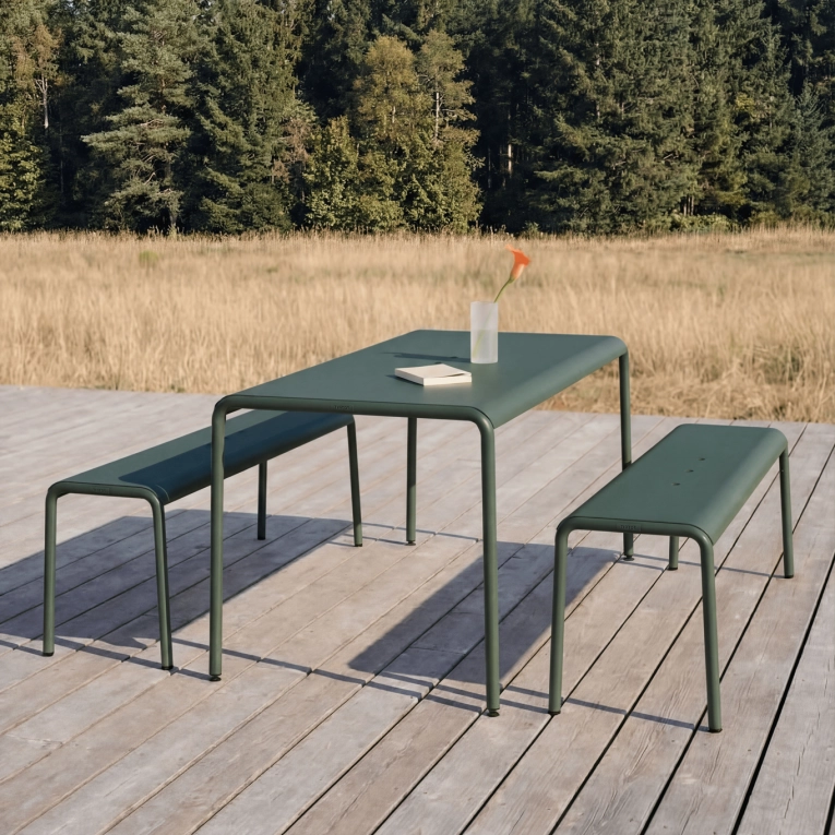 Table extérieure PANORAMA Vert Forêt L 160 TIPTOE