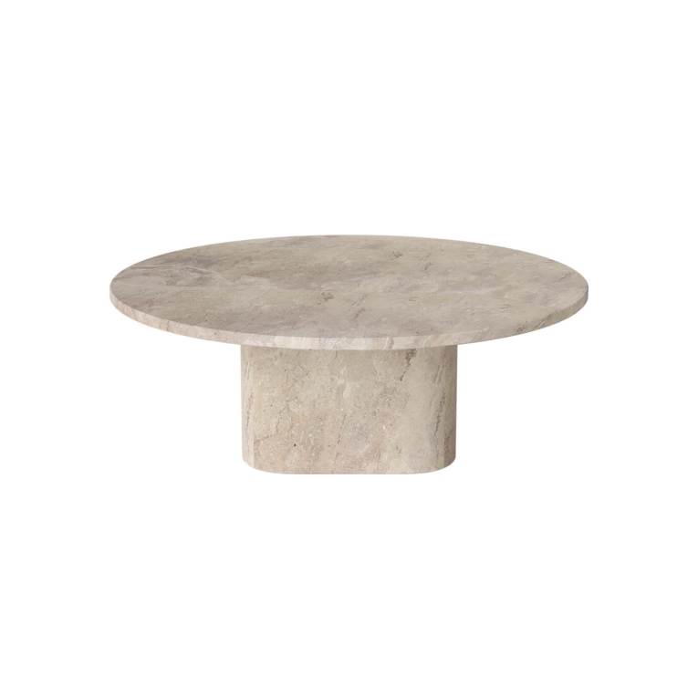 Table basse EIDA Ø 90 H 32 Marbre Beige BOLIA