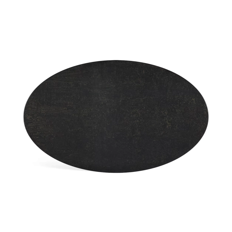 Table SAARINEN Ovale plateau Topo Noir KNOLL