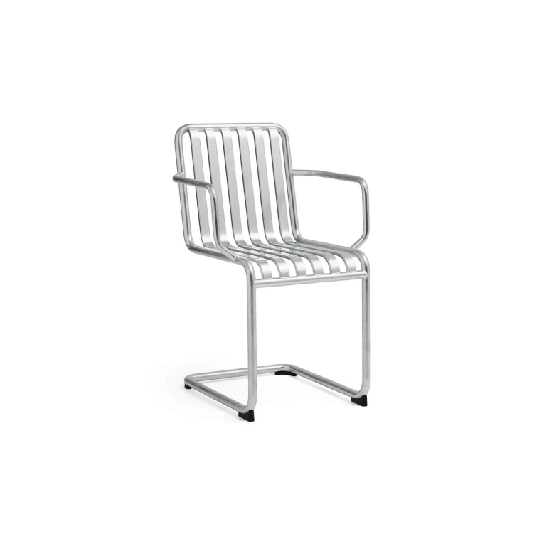 Outdoor Chair and Small Lounge Chair PALISSADE CANTILEVER Arms, Aluminium HAY