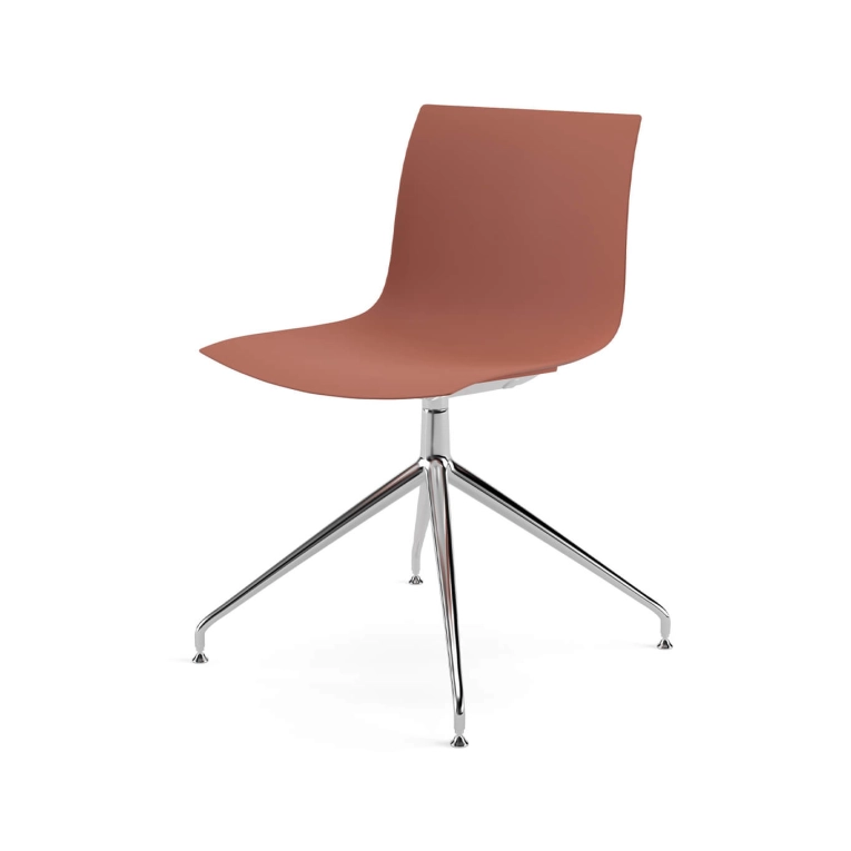 Dining Chair CATIFA RE 46 Orange, Chrome Base ARPER