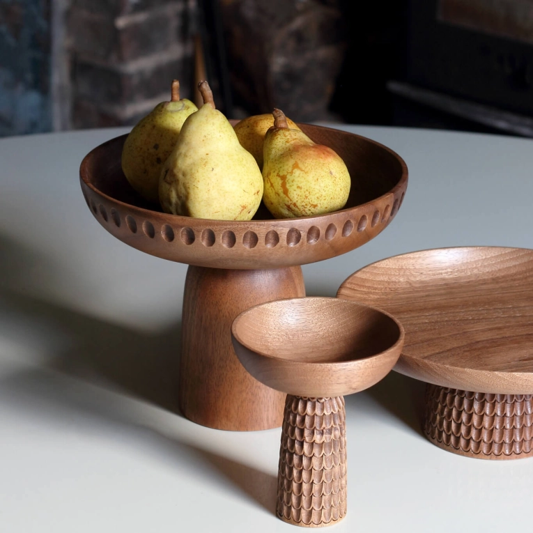 Table Centrepiece NERA bowl small Walnut ZANAT