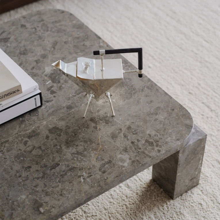 Table basse ATLAS 82x82 Gris du Marais NEW WORKS