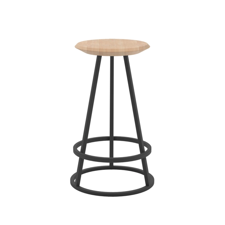 Tabouret haut GUSTAVE H65 Gris ardoise HARTO