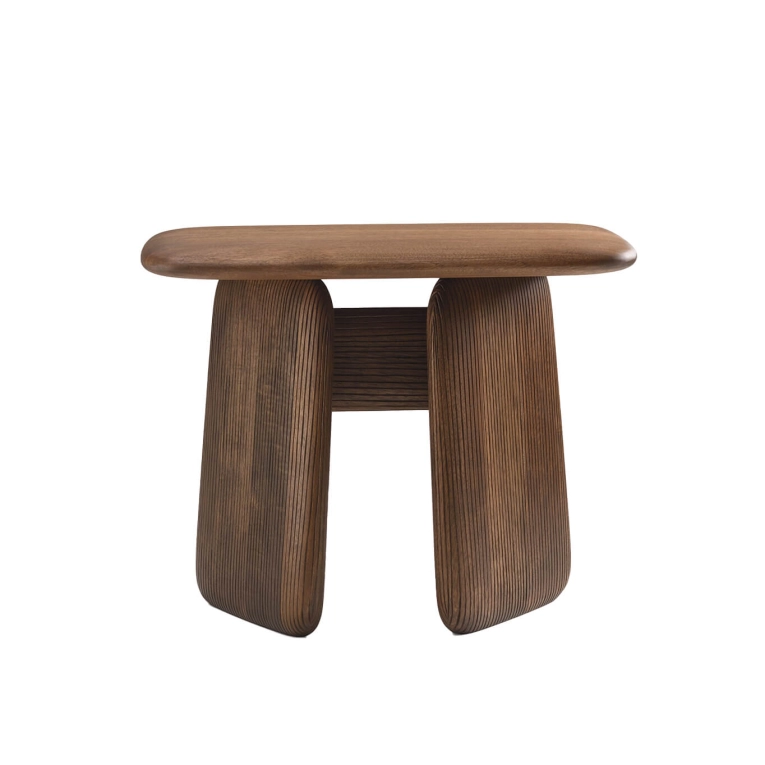 Tabouret STONEHENGE H 40 Noyer ZANAT