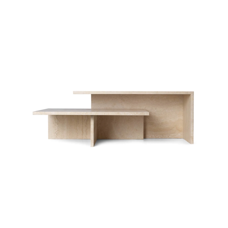 Tables DISTINCT GRANDE DUO Travertin FERM LIVING