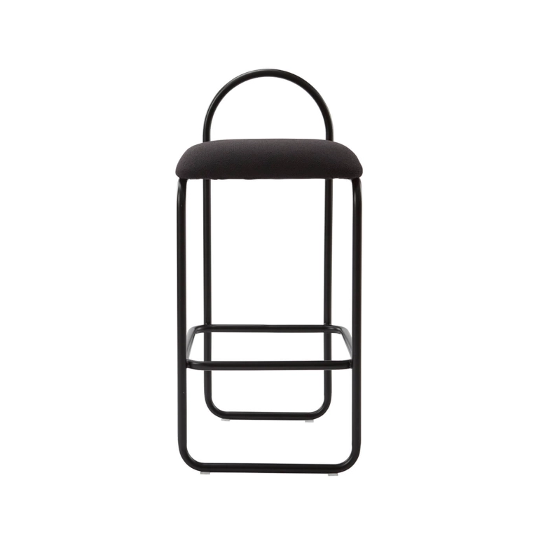 Tabouret haut ANGUI H 65 Anthracite bouclé AYTM