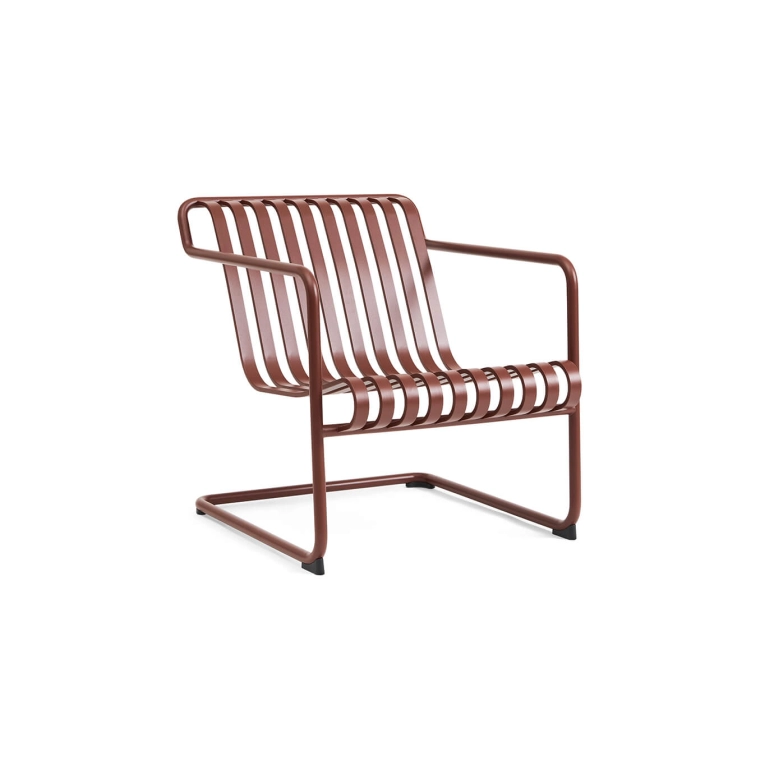 Outdoor Lounge Chair PALISSADE CANTILEVER Lounge Red HAY