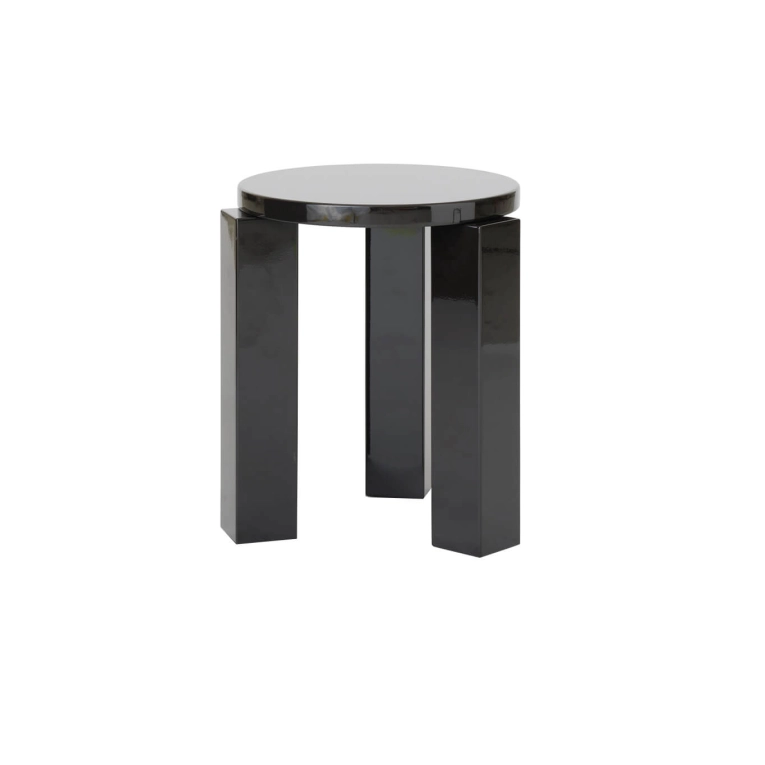 Tabouret ATLAS Ø 36 laqué Espresso NEW WORKS