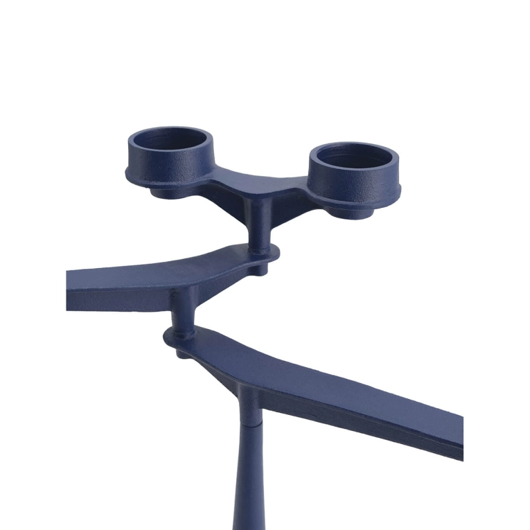 Photophore, bougeoir et bougie Candélabre MINI SPIN Bleu TOM DIXON