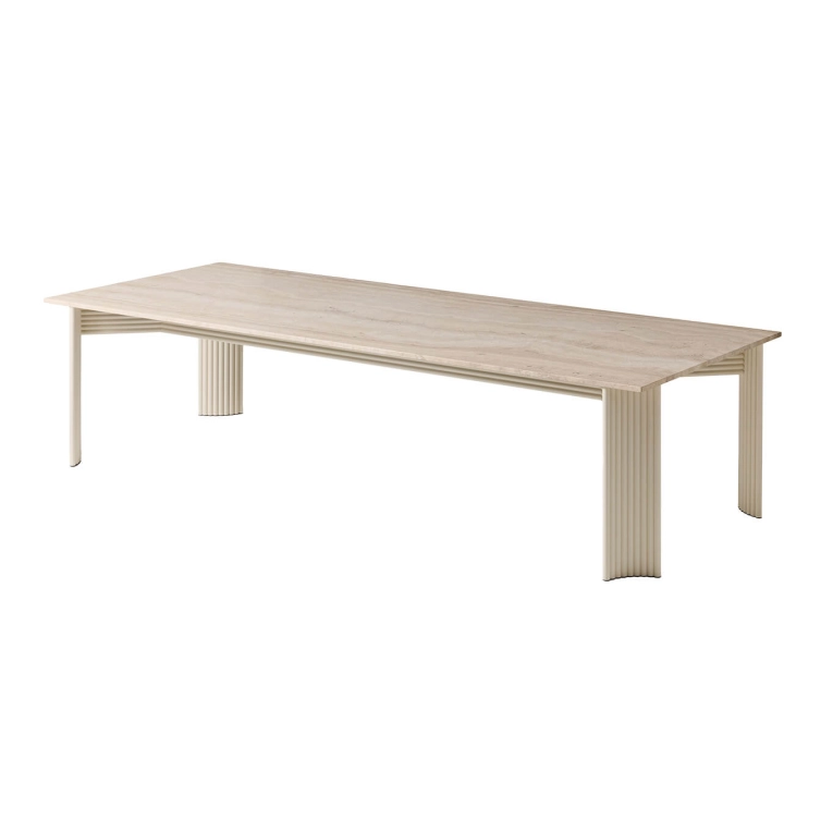 Table extérieure VIDALENTA 240x120 Travertin/ Blanc Panna CASSINA